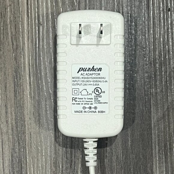 Genuine Puzhen AC Adapter KSAS0152400065HU 24V 0.65A Power Supply Charger Tested - Picture 2 of 5
